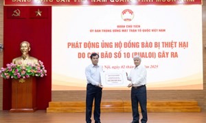 Lời kêu gọi của Đoàn Chủ tịch Ủy ban Trung ương MTTQ Việt Nam về vận động ủng hộ đồng bào khắc phục thiệt hại do cơn bão số 10 gây ra